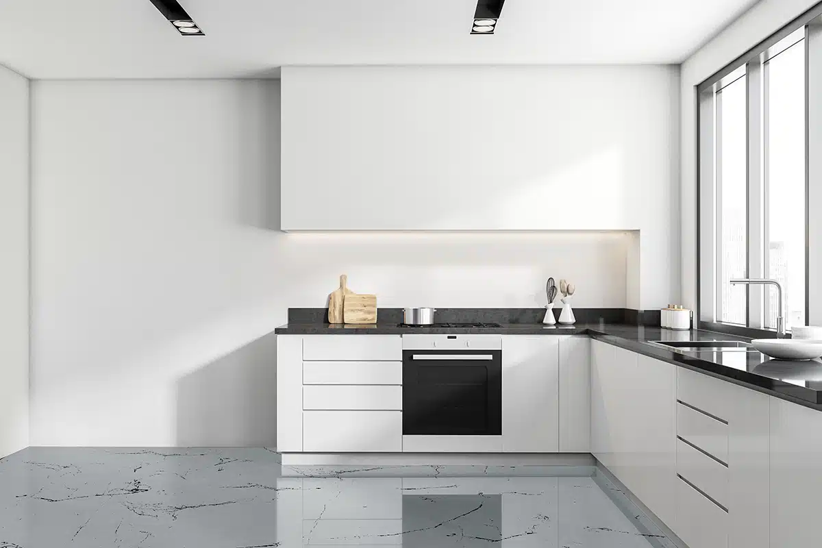 Kitchen Floor Coatings in Covington, Kentucky - Kitchen polyaspartic coating - Queen City Surface Coatings residential flooring
